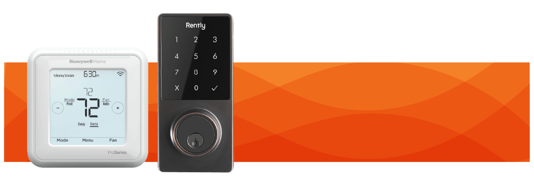 honeywell smart thermostat and Rently smart lock