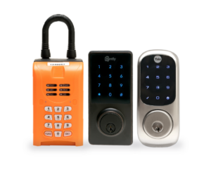Rently smart access options. Smart lockbox, Rently Smartlock, Smart home keyless lock