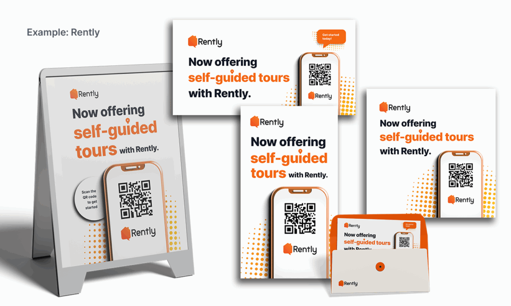Components of self-guided tour marketing kit