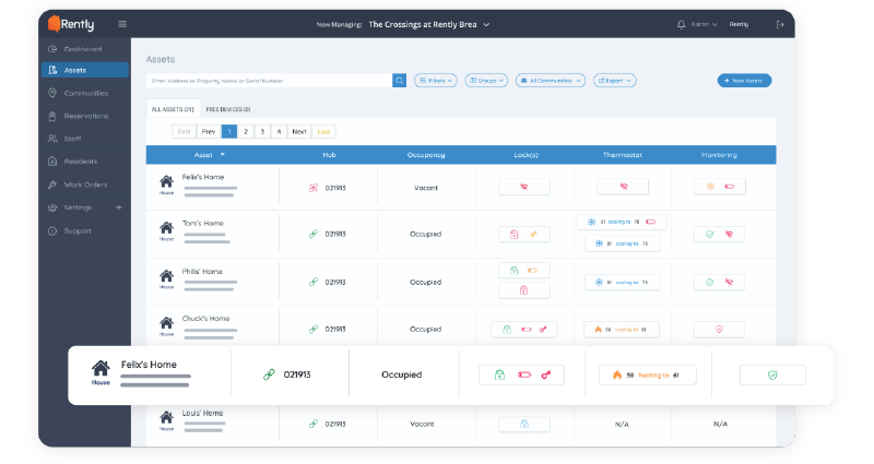 rently smart home portal