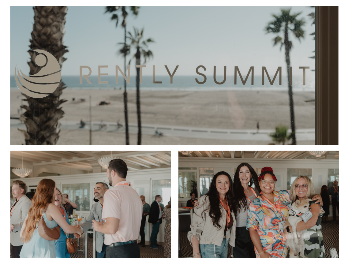 Collage of photos from Rently Summit 2026 welcome reception